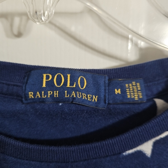 Polo Ralph Lauren USA Stars Tee M Flag Shirt Red White Blue Rare Patriotic Y2K - Picture 4 of 6